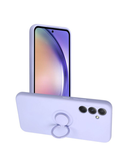 Coque SILICONE RING pour SAMSUNG Galaxy A54 5G violet