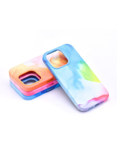 LEATHER MAG COVER case for IPHONE 14 color splash