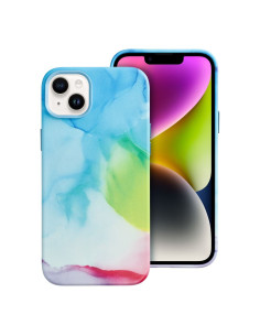 Coque MAG COVER en cuir compatible avec MagSafe pour IPHONE 14 Plus colour splash