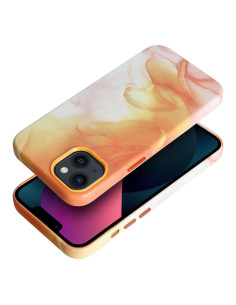 LEATHER MAG COVER case for IPHONE 13 orange splash 2