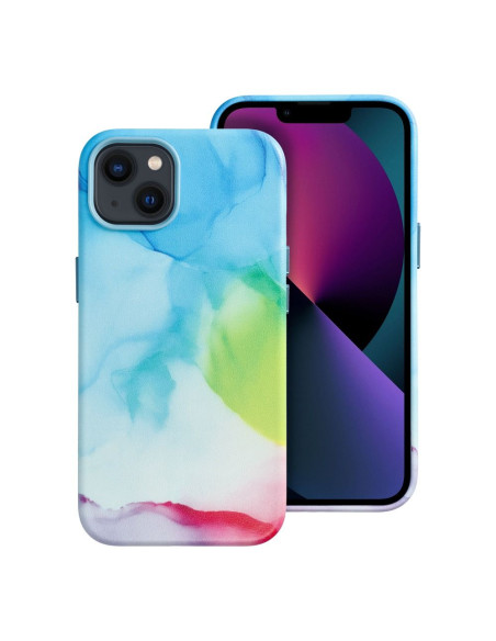 LEATHER MAG COVER case for IPHONE 13 color splash