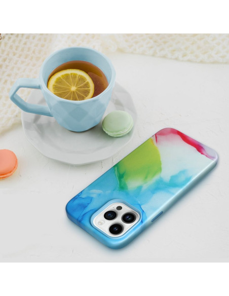 LEATHER MAG COVER case for IPHONE 13 color splash