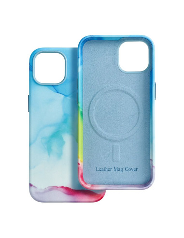 LEATHER MAG COVER case for IPHONE 13 color splash
