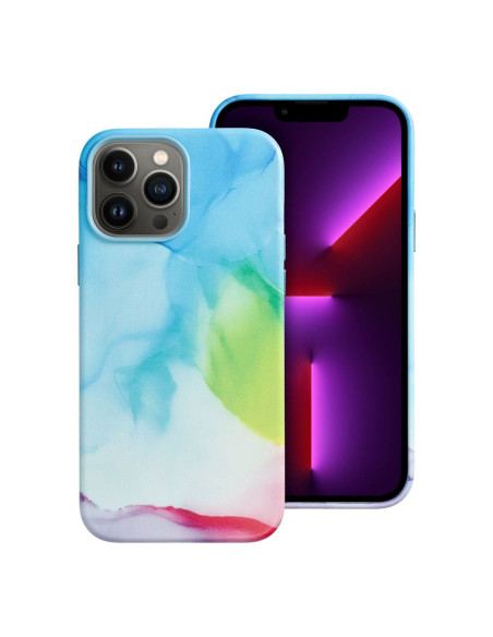 Coque MAG COVER en cuir compatible avec MagSafe pour IPHONE 13 Pro Max colour splash