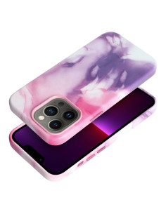 Coque MAG COVER en cuir compatible avec MagSafe pour IPHONE 13 Pro purple splash 2