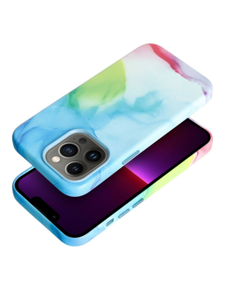 Coque MAG COVER en cuir compatible avec MagSafe pour IPHONE 13 Pro colour splash