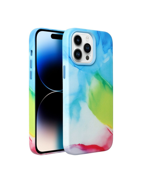 Coque MAG COVER en cuir compatible avec MagSafe pour IPHONE 13 Pro colour splash