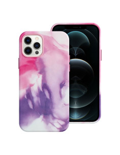 Coque MAG COVER en cuir compatible avec MagSafe pour IPHONE 12 Pro purple splash