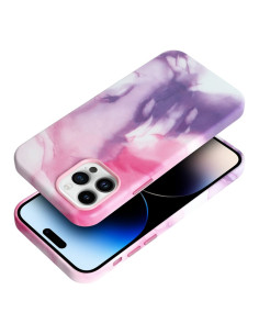 Coque MAG COVER en cuir compatible avec MagSafe pour IPHONE 12 Pro purple splash 2