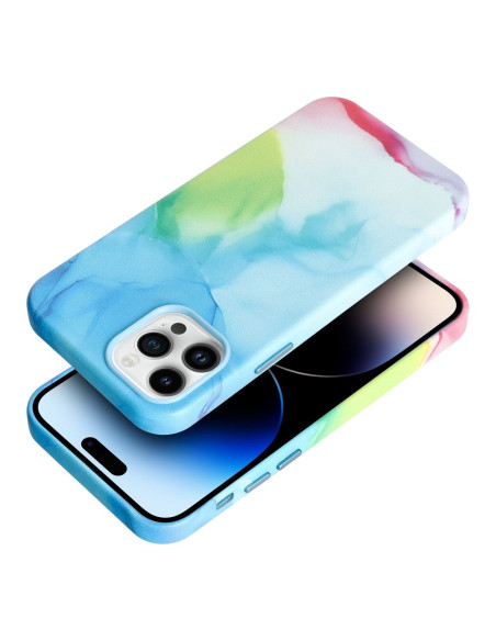 Coque MAG COVER en cuir compatible avec MagSafe pour IPHONE 12 Pro colour splash