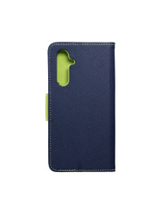 Etui pour SAMSUNG A54 5G bleu marine / vert lime 2