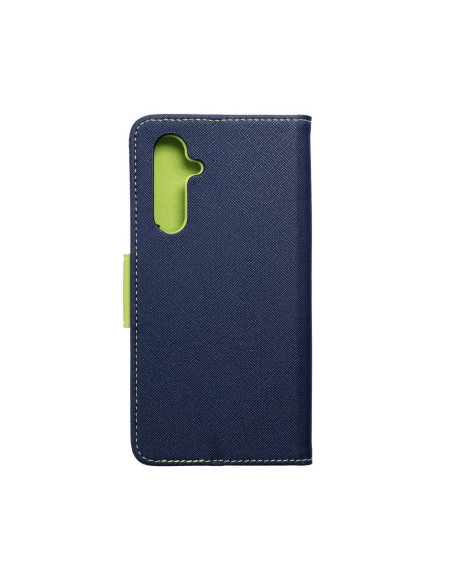Etui pour SAMSUNG A54 5G bleu marine / vert lime