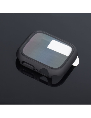 Bestsuit Coque de protection flexible avec verre pour Apple Watch series 7/8/9-41mm - graphite.