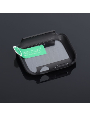 Bestsuit Coque de protection flexible avec verre pour Apple Watch series 7/8/9-41mm - graphite.