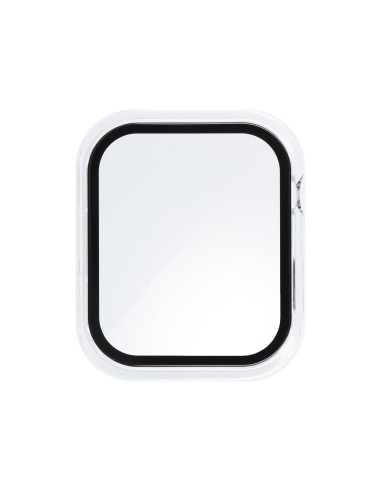 Bestsuit Coque de protection flexible avec verre pour Apple Watch series 7/8/9-41mm - transparent.