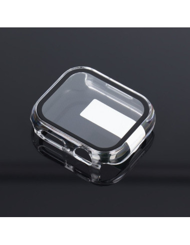 Bestsuit Coque de protection flexible avec verre pour Apple Watch series 7/8/9-41mm - transparent.