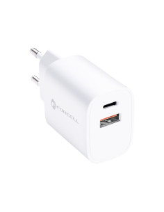 Chargeur réseau Forcell avec deux ports : USB C et USB A - 3A 30W avec fonction de charge PD et QC 4.0. 2