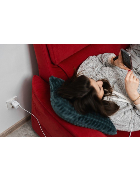 Chargeur réseau Forcell avec deux ports : USB C et USB A - 3A 30W avec fonction de charge PD et QC 4.0.