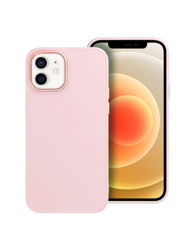 Coque FRAME pour IPHONE 12 / 12 Pro rose poudré