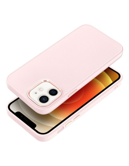 Coque FRAME pour IPHONE 12 / 12 Pro rose poudré