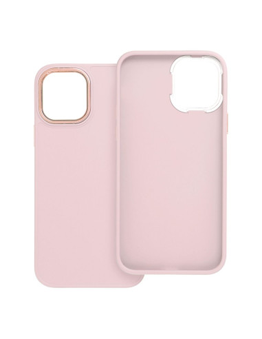 Coque FRAME pour IPHONE 12 / 12 Pro rose poudré