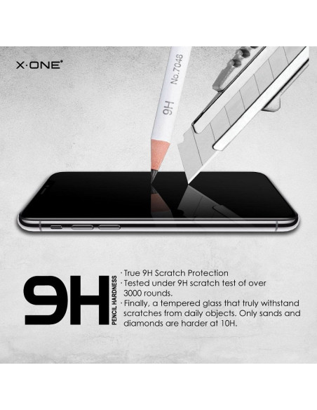 Verre trempé X-ONE Full Cover Extra Strong Mat - APP IPHO 13 Pro Max/14 Plus (full glue) NOIR