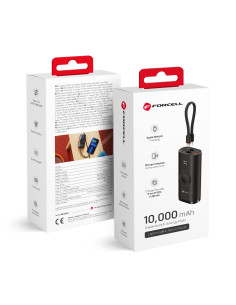 FORCELL F-ENERGY F10k1 powerbank compatible avec Apple Watch PD QC3.0 5A 22.5W 10 000 mAh noir