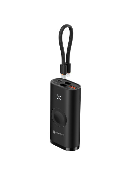FORCELL F-ENERGY F10k1 powerbank compatible avec Apple Watch PD QC3.0 5A 22.5W 10 000 mAh noir