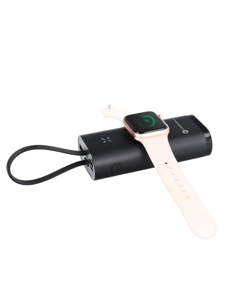 FORCELL F-ENERGY F10k1 powerbank compatible avec Apple Watch PD QC3.0 5A 22.5W 10 000 mAh noir