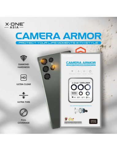 X-ONE verre trempé pour objectif d'appareil photo Camera Armor - pour Samsung Galaxy S23/S23 Plus