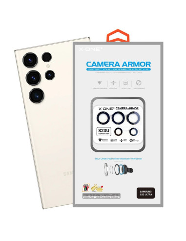 Verre trempé X-ONE pour objectif de caméra Camera Armor - pour Samsung Galaxy S23 Ultra