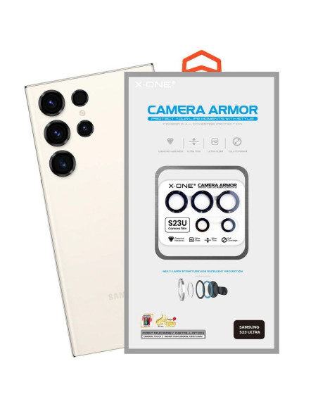 Verre trempé X-ONE pour objectif de caméra Camera Armor - pour Samsung Galaxy S23 Ultra