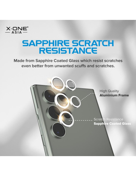 Verre trempé X-ONE pour objectif de caméra Camera Armor - pour Samsung Galaxy S23 Ultra