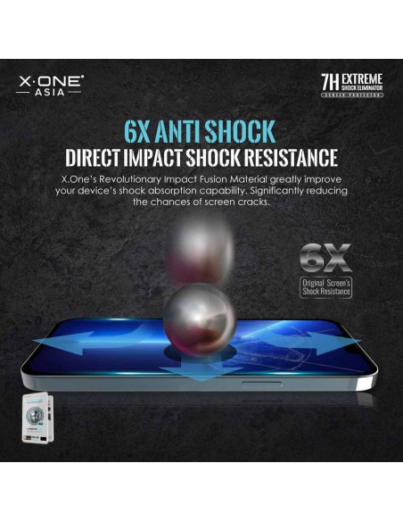 Verre trempé X-ONE Extreme Shock Eliminator 4th gen. - iPhone 13/13 Pro/14
