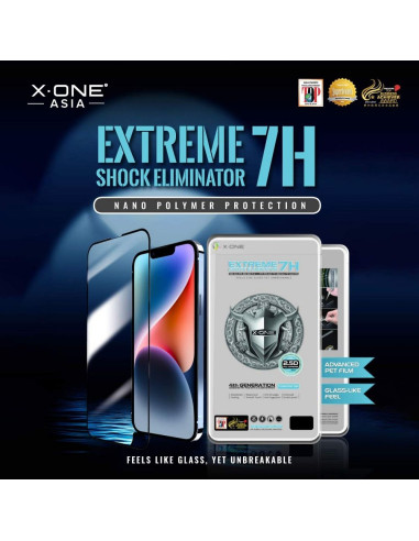 Verre trempé X-ONE Extreme Shock Eliminator 4th gen. - iPhone 14 Pro/15