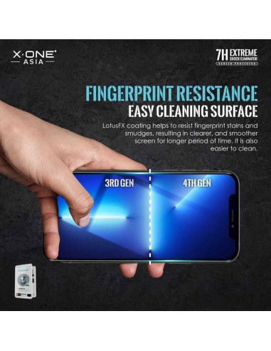 Verre trempé X-ONE Extreme Shock Eliminator 4th gen. - iPhone 13 Pro Max/14 Plus