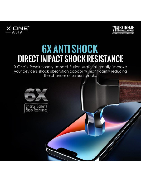 Verre trempé X-ONE Extreme Shock Eliminator 4th gen. - iPhone 14 Pro/15