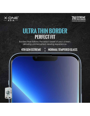 Verre trempé X-ONE Extreme Shock Eliminator 4th gen. - iPhone 13 Pro Max/14 Plus