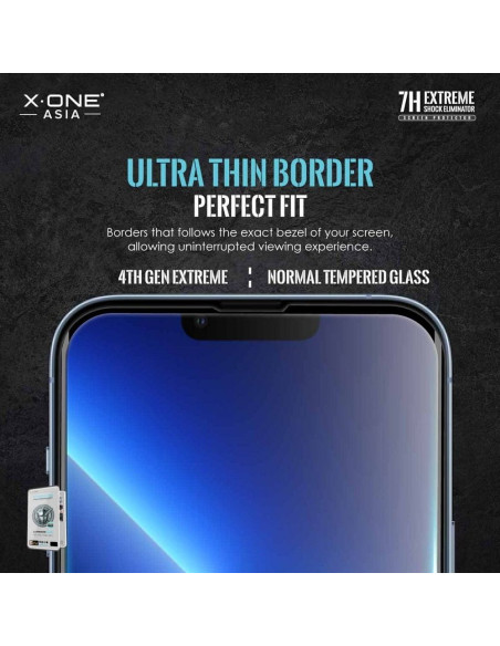 Verre trempé X-ONE Extreme Shock Eliminator 4th gen. - iPhone 13 Pro Max/14 Plus