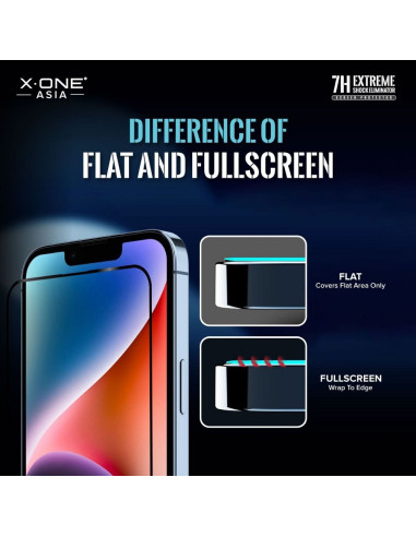 Verre trempé X-ONE Extreme Shock Eliminator 4th gen. - iPhone 14 Pro/15