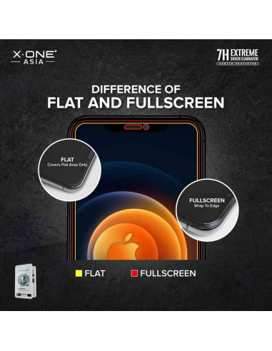 Verre trempé X-ONE Extreme Shock Eliminator 4th gen. - iPhone 13 Pro Max/14 Plus