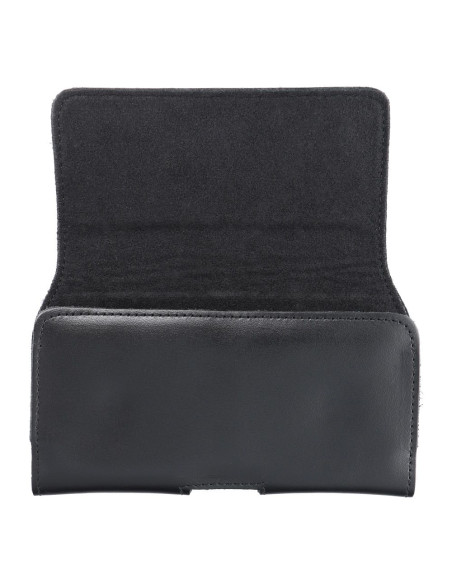 Etui universel en cuir pour ceinture horizontale - ROYAL / noir - Taille M - pour IPHONE 12 MINI / 13 MINI / SAMSUNG A40 / S8 / 