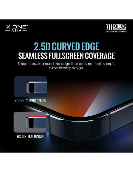 Verre trempé X-ONE Extreme Shock Eliminator 4th gen. - iPhone 14 Pro Max/15 Plus