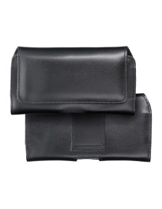 ROYAL universal horizontal leather belt holster size XL for IPHONE 13 PRO MAX / 14 PRO MAX / SAMSUNG S21 PLUS / S20 FE / A50 / A