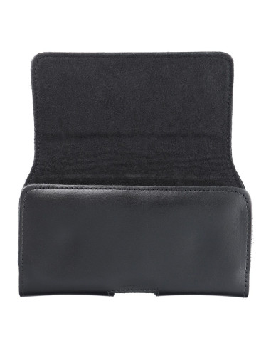 ROYAL universal horizontal leather belt holster size L for IPHONE 12 / 12 PRO / 13 / 13 PRO / 14 / 14 PRO / SAMSUNG S10 / S20 / 