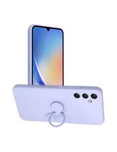 Coque SILICONE RING pour SAMSUNG Galaxy A34 5G violet