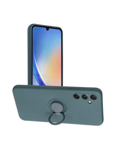 Coque SILICONE RING pour SAMSUNG Galaxy A34 5G vert
