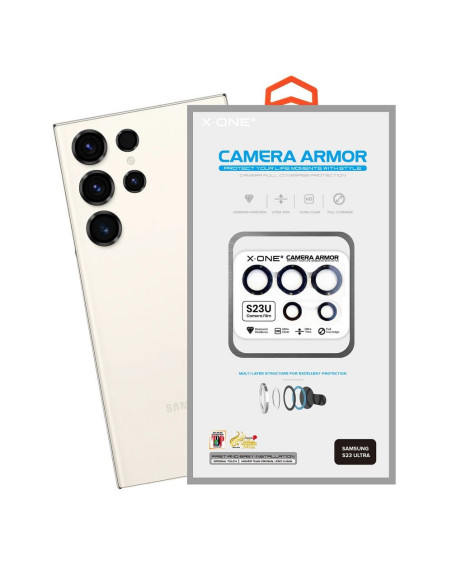 Verre trempé X-ONE pour objectif d'appareil photo Camera Armor - pour Samsung Galaxy S22 Ultra