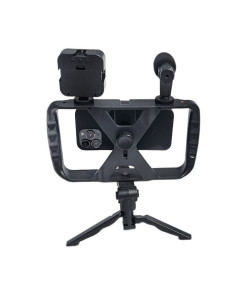 Kit / support selfie avec télécommande bluetooth trépied pour diffusion en direct avec lumière LED, microphone, télécommande TL-