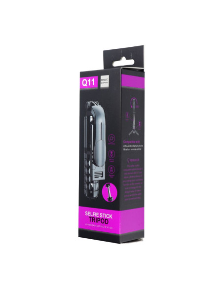 Perche selfieavec telecommande bluetooth tripod noir Q11 / TR19